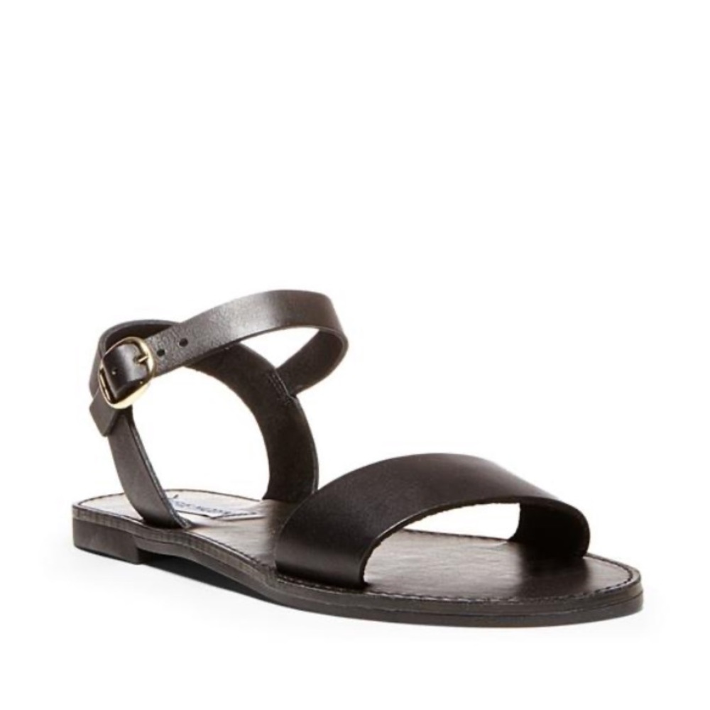 Madden Girl (Steve Madden) Black Leather Sandals